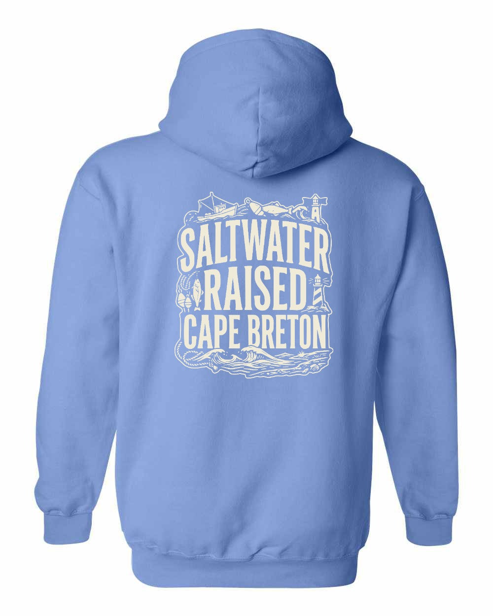 CB Saltwater Raised Folk Left Chest and Back Pullover Hoodie - Unisex