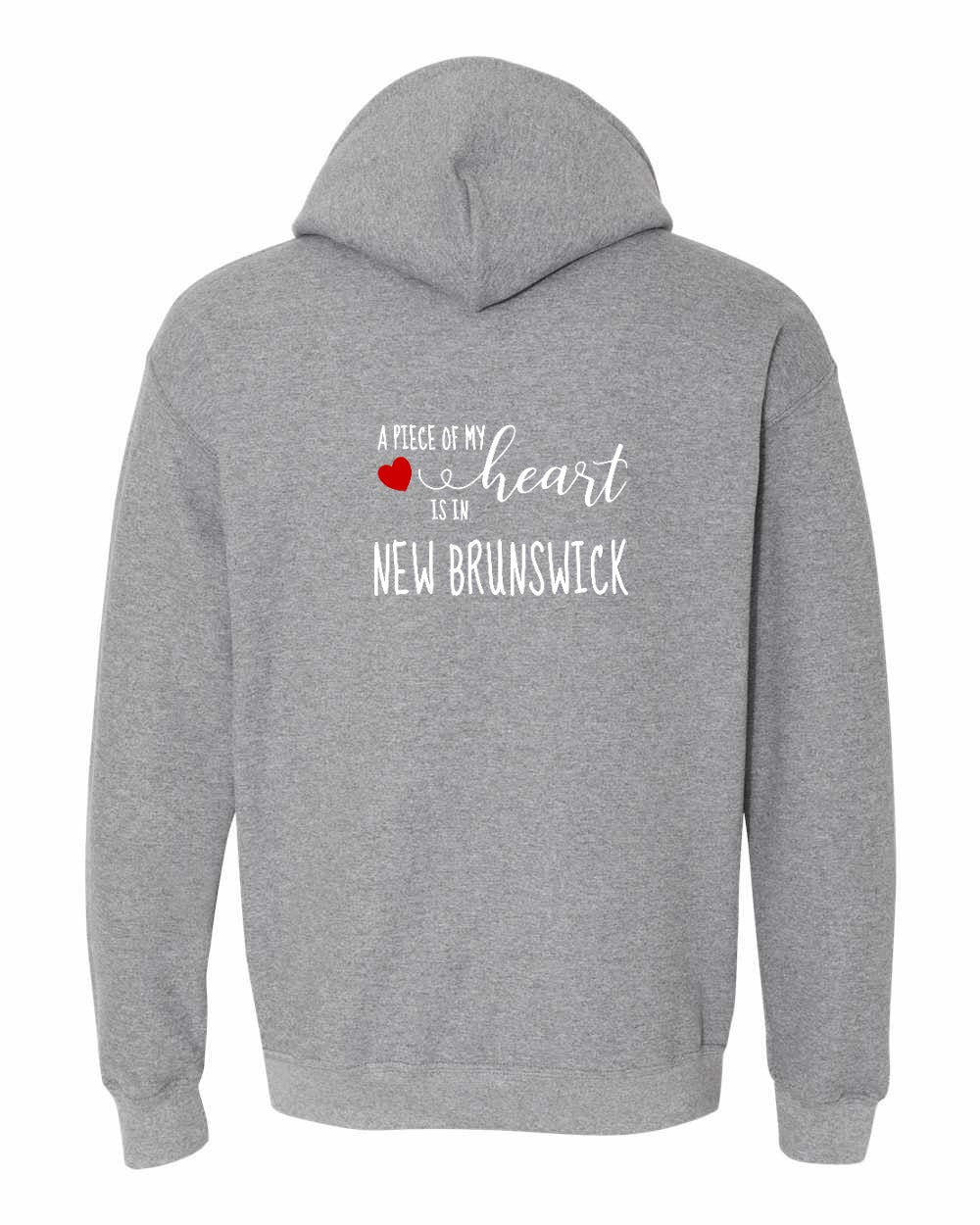 A piece of my Heart NB red heart Left Chest and Back Pullover Hoodie - Unisex