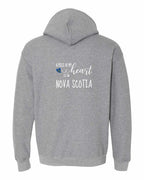 A piece of My heart in NS Tartan Heart Left Chest and Back Pullover Hoodie - Unisex