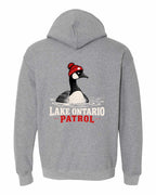 Lake Patrol Left Chest and Back Pullover Hoodie in Graphite Heather - back