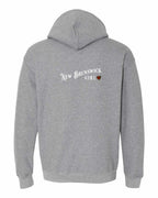 Just a NB girl tartan heart Left Chest and Back pullover hoodie - Unisex