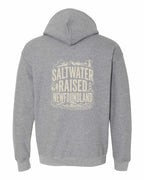 NFLD Saltwater Raised Folk Left Chest and Back Pullover Hoodie - Unisex