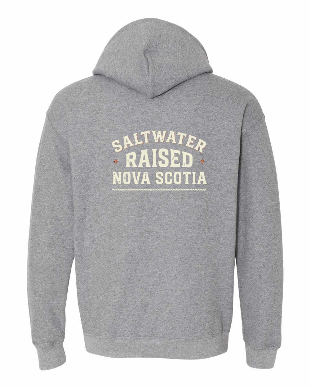 Saltwater Raised NS Sign Left Chest and Back Pullover Hoodie - Unisex