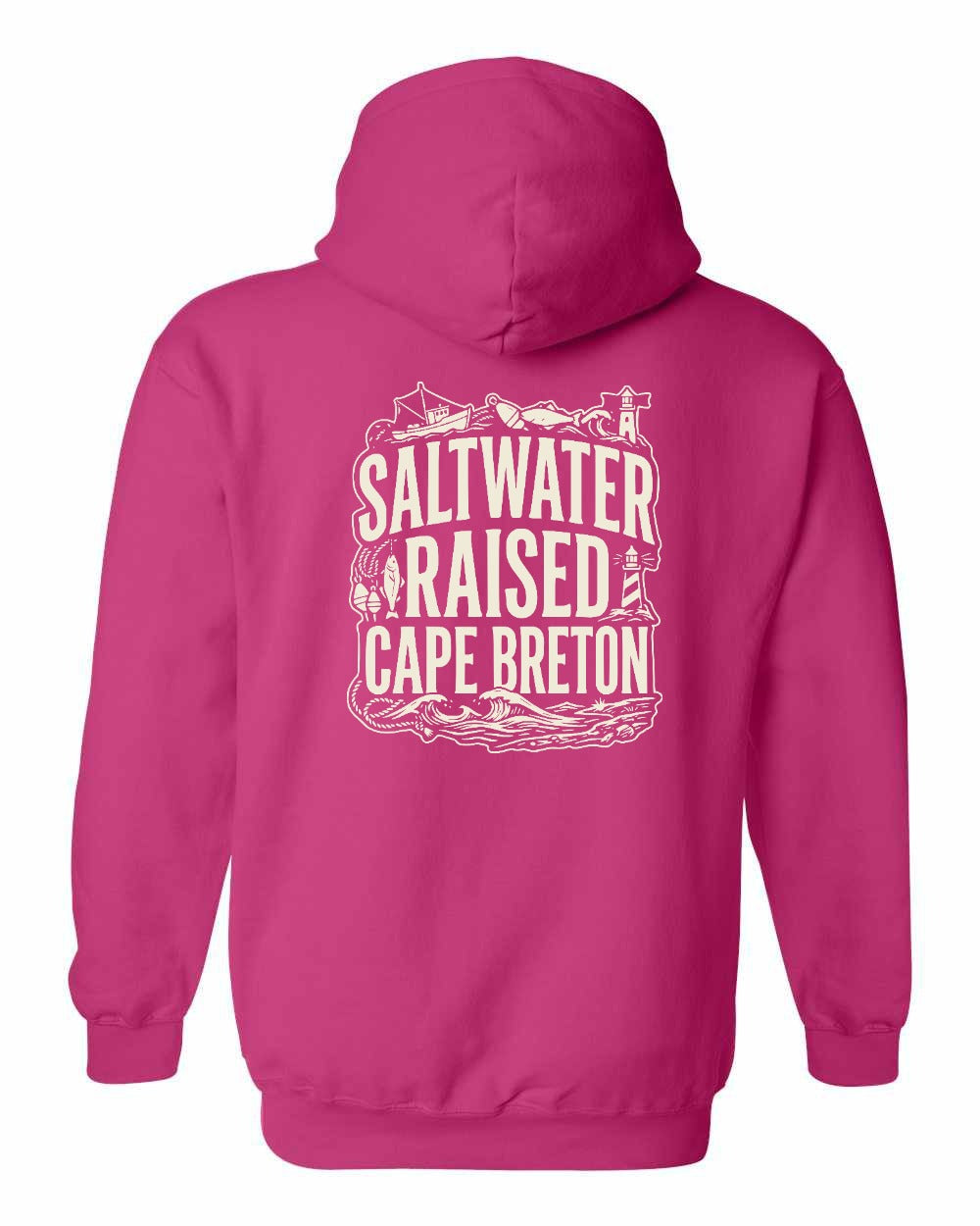 CB Saltwater Raised Folk Left Chest and Back Pullover Hoodie - Unisex