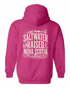 Saltwater Raised NS Folk Left Chest and Back Pullover Hoodie - Unisex