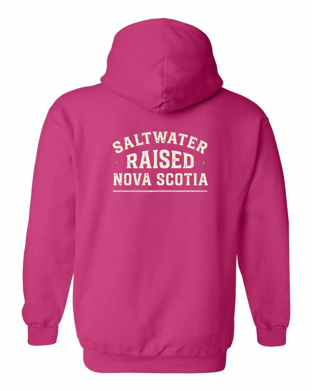 Saltwater Raised NS Sign Left Chest and Back Pullover Hoodie - Unisex