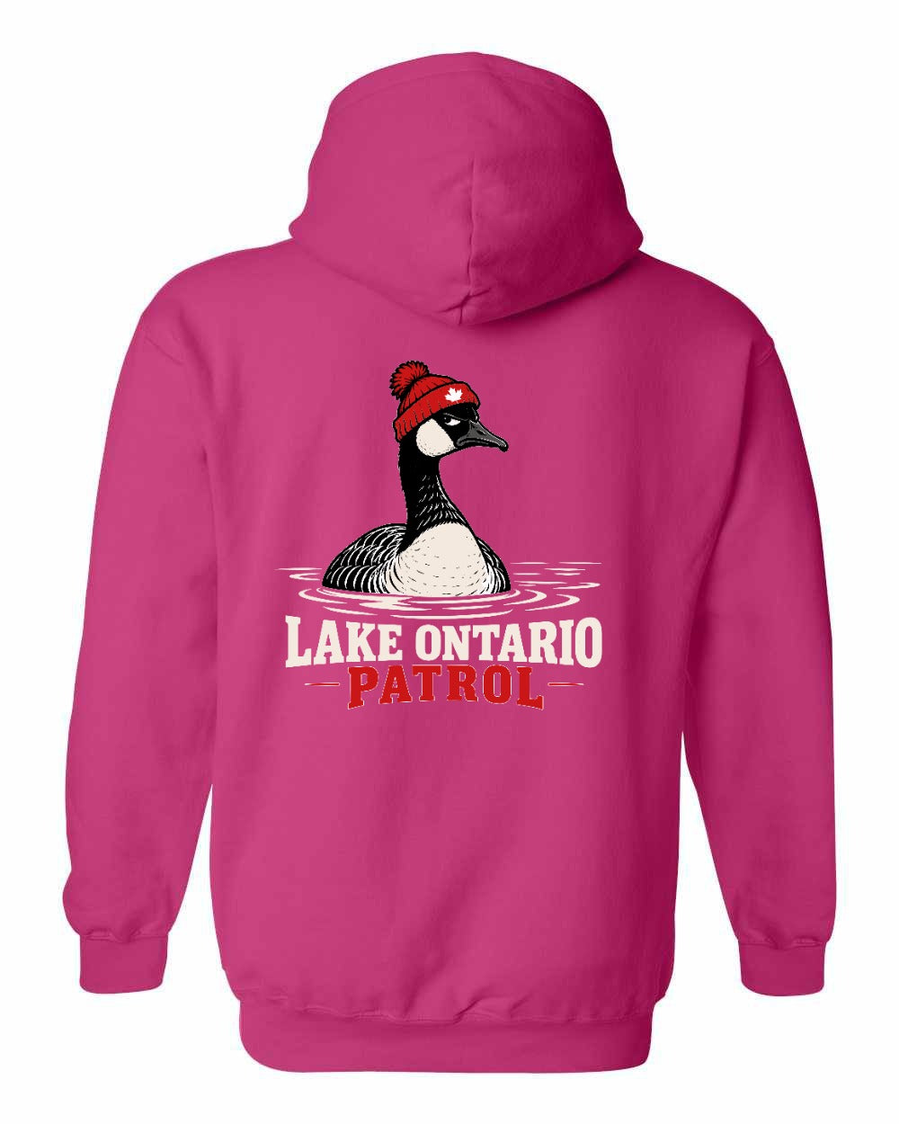 Lake Patrol Left Chest and Back Pullover Hoodie in Pink - back