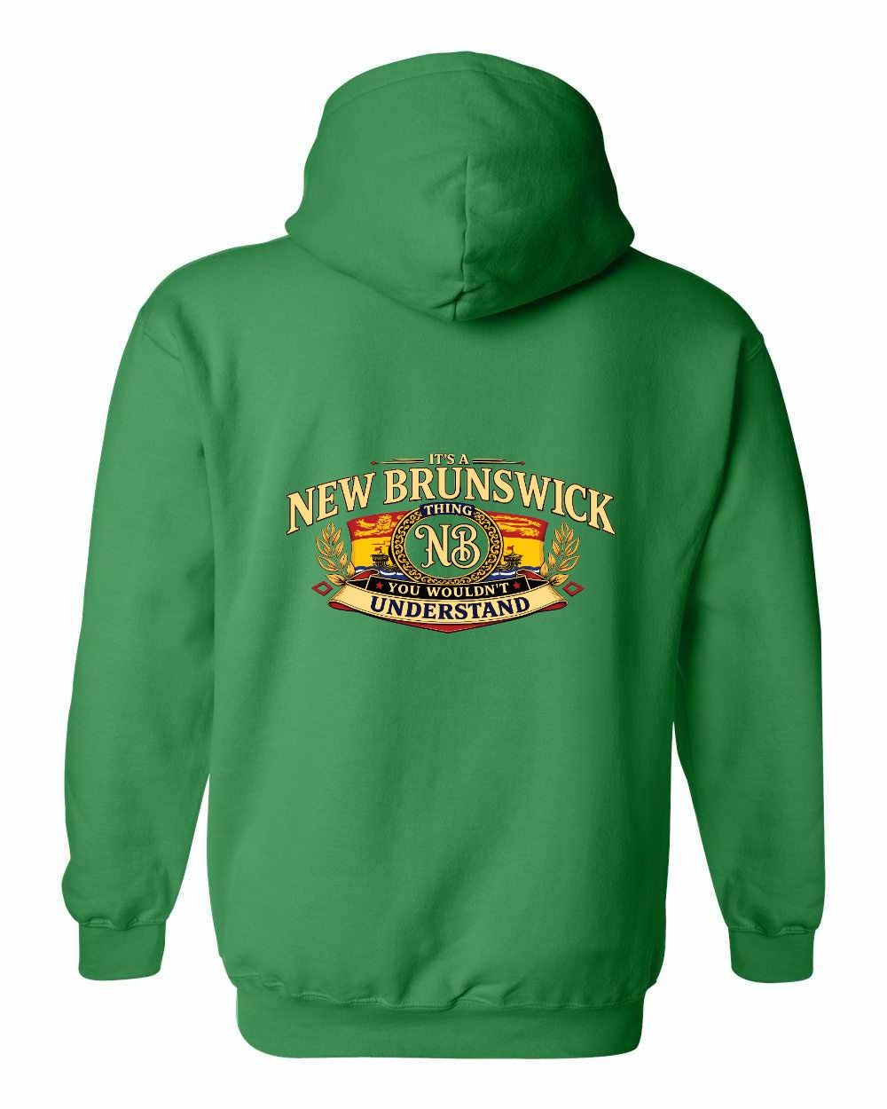 Nb Understand Left Chest and Back Pullover Hoodie in Irish Green - back