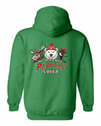 We Tried Nice New Left Chest and Back Pullover Hoodie in Irish Green - back