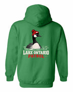 Lake Patrol Left Chest and Back Pullover Hoodie in Irish Green - back