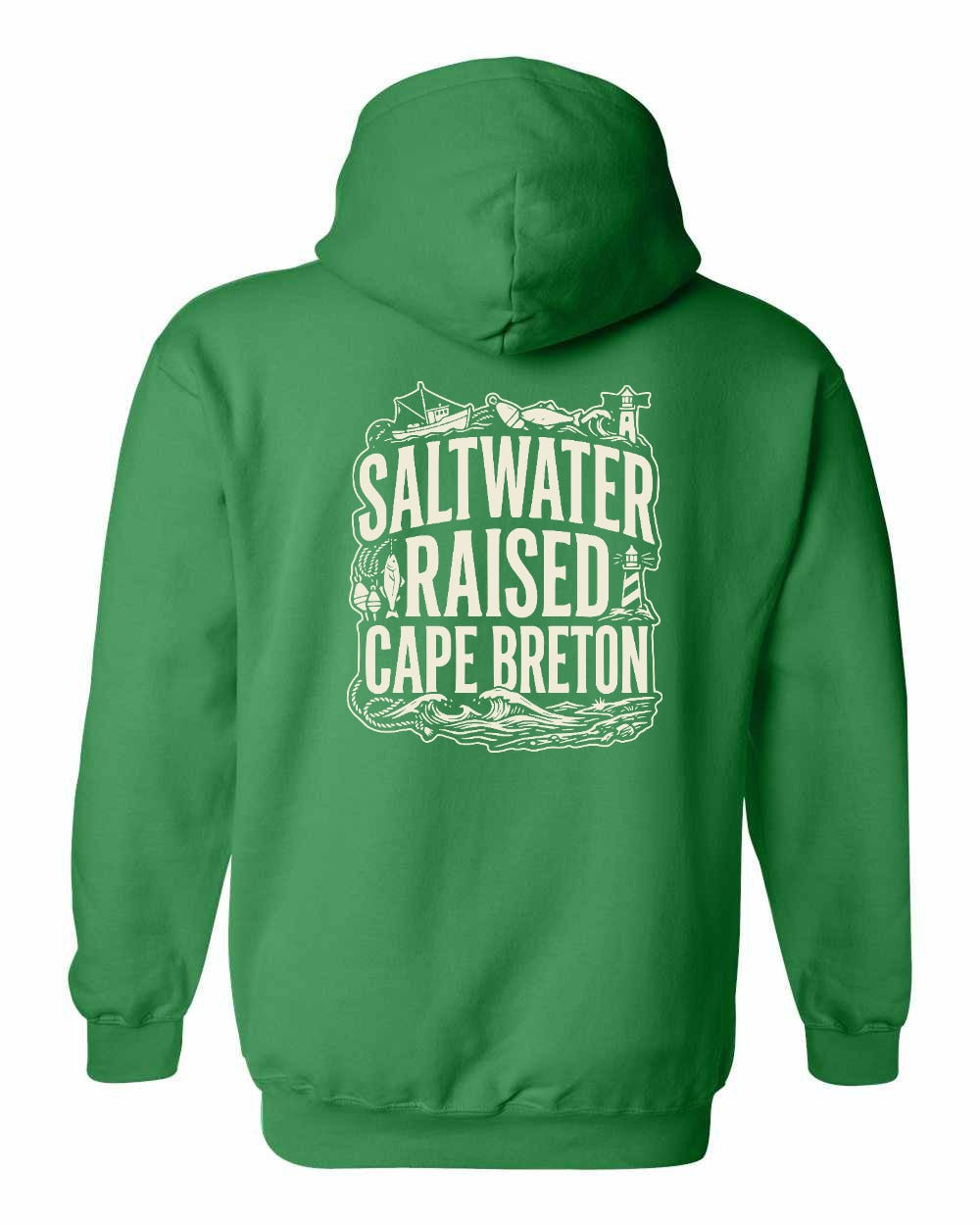 CB Saltwater Raised Folk Left Chest and Back Pullover Hoodie - Unisex