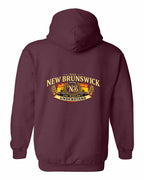 Nb Understand Left Chest and Back Pullover Hoodie in Maroon - back