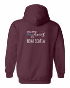 A piece of My heart in NS Tartan Heart Left Chest and Back Pullover Hoodie - Unisex