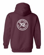 Born & Raised in NB Pullover Hoodie Left Chest and Back - Unisex