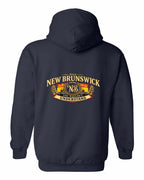 Nb Understand Left Chest and Back Pullover Hoodie in Navy - back