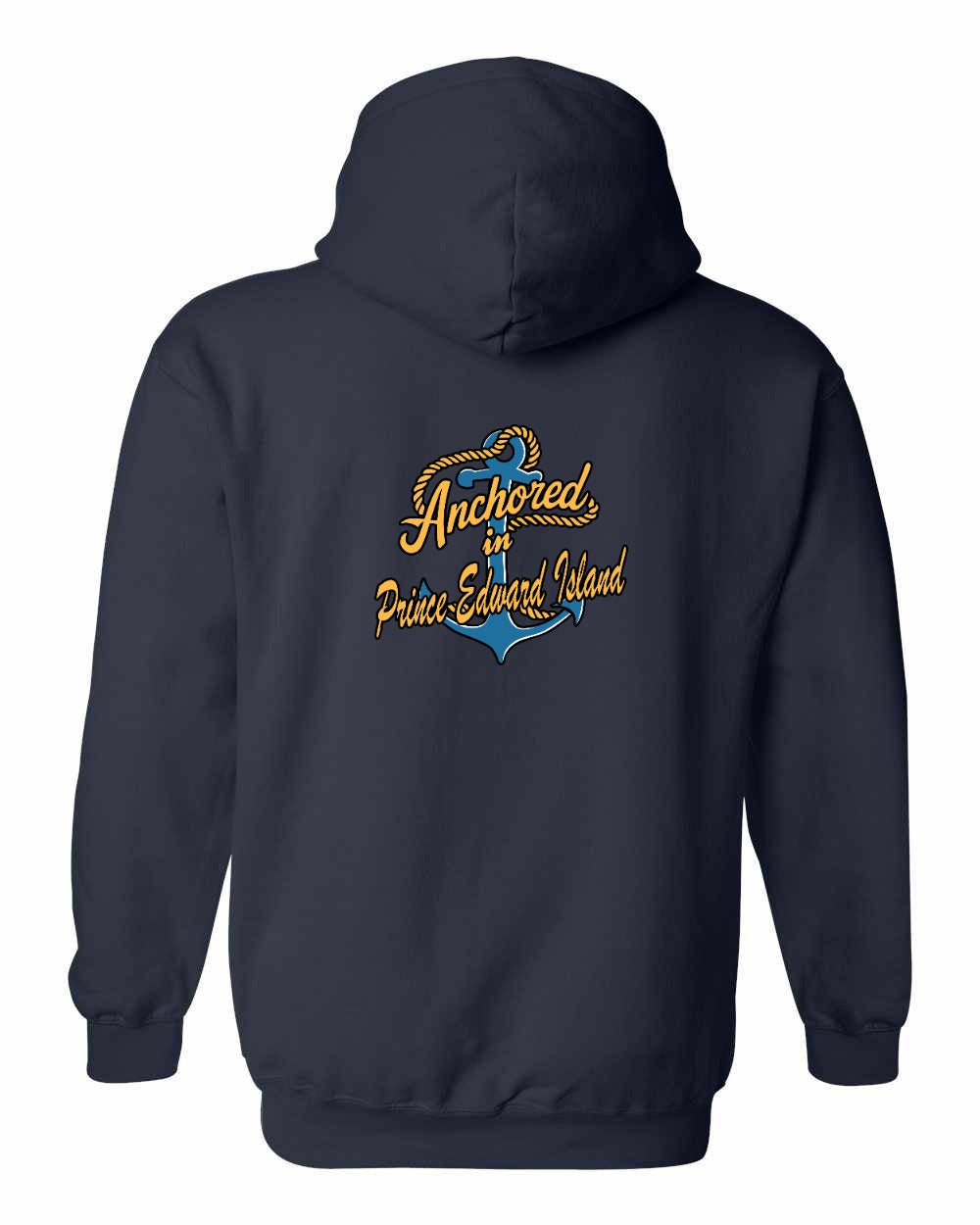 Anchored in PEI new Left Chest and Back Pullover Hoodie - Unisex