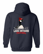 Lake Patrol Left Chest and Back Pullover Hoodie in Navy - back
