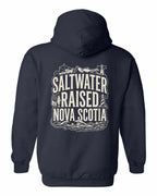 Saltwater Raised NS Folk Left Chest and Back Pullover Hoodie - Unisex