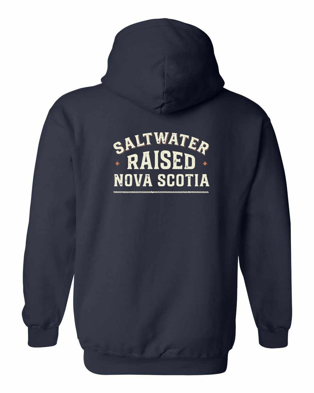 Saltwater Raised NS Sign Left Chest and Back Pullover Hoodie - Unisex