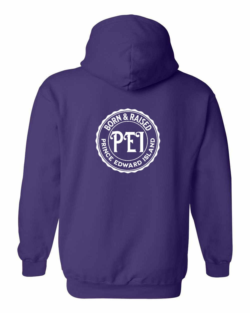 Born & Raised in PEI Left Chest and Back Pullover Hoodie - Unisex