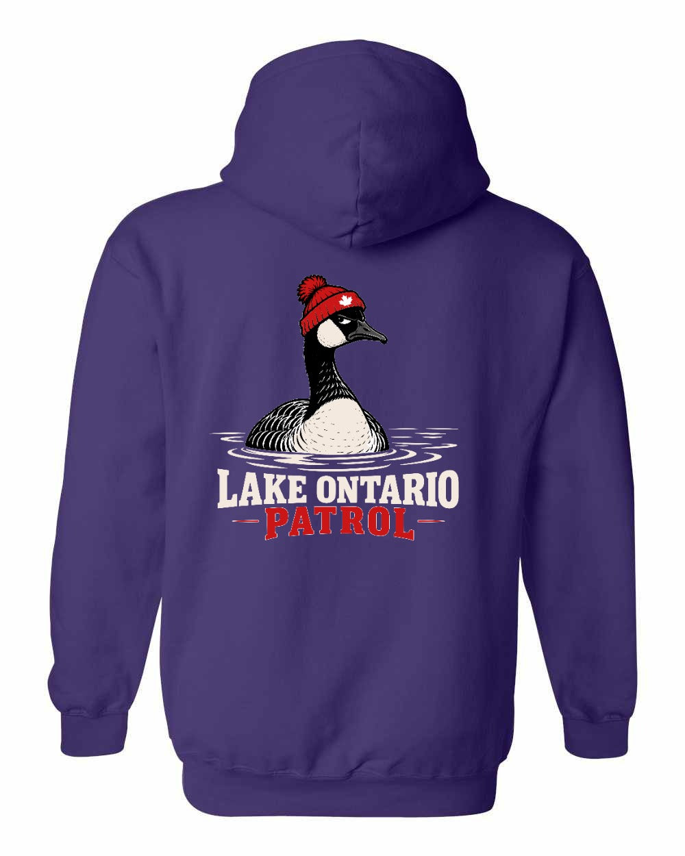 Lake Patrol Left Chest and Back Pullover Hoodie in Purple - back
