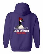 Lake Patrol Left Chest and Back Pullover Hoodie in Purple - back