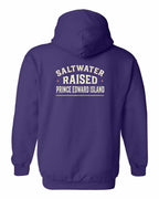 PEI Saltwater Raised Sign Left Chest and Back Pullover Hoodie - Unisex