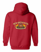 Nb Understand Left Chest and Back Pullover Hoodie in Red - back