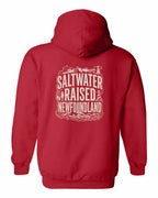 NFLD Saltwater Raised Folk Left Chest and Back Pullover Hoodie - Unisex