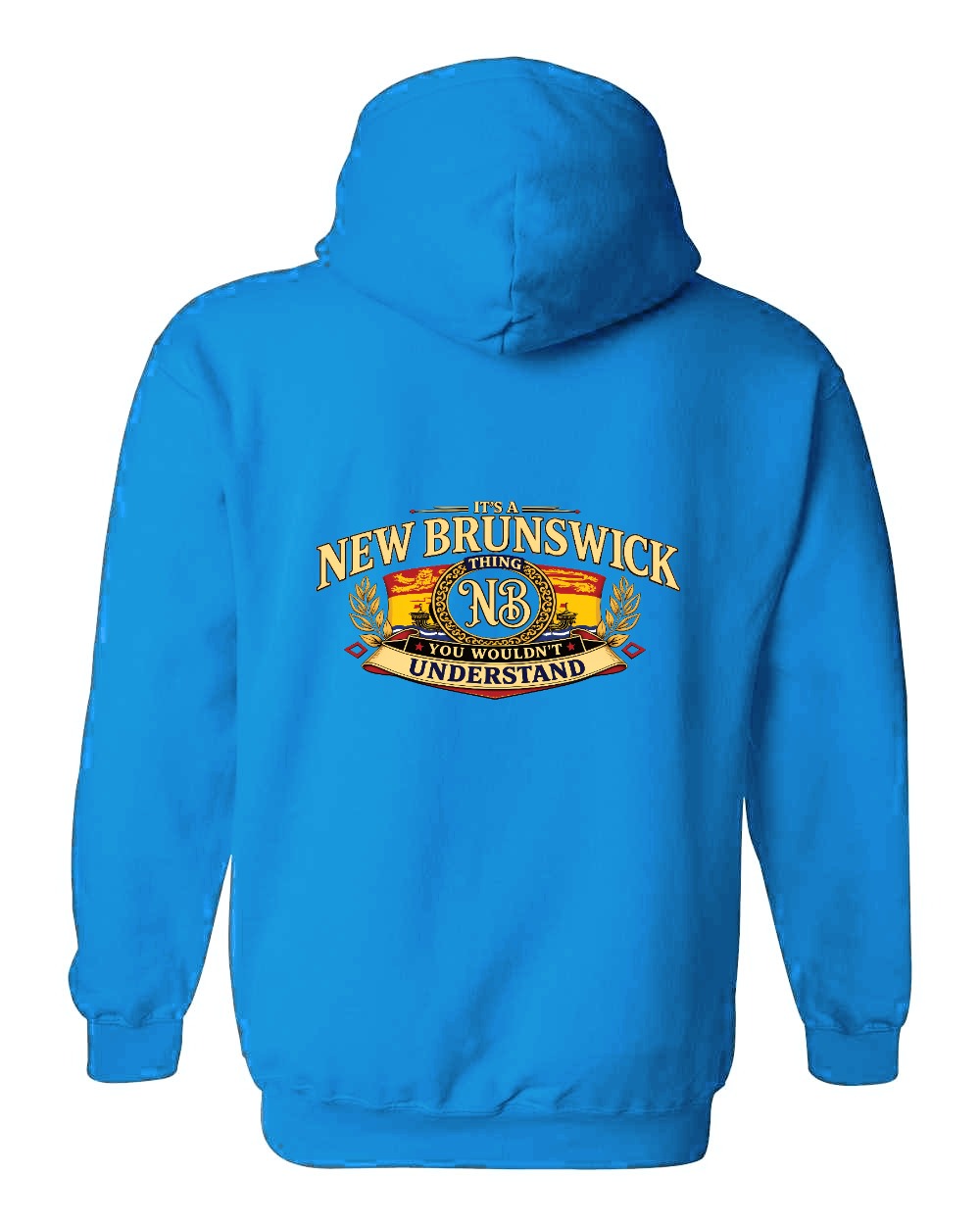 Nb Understand Left Chest and Back Pullover Hoodie in Sapphire - back