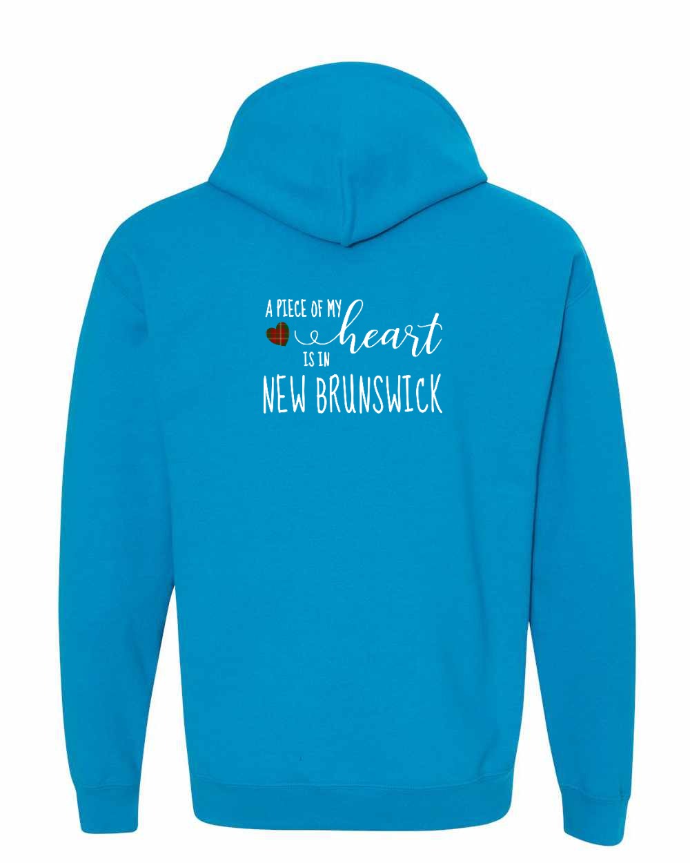 A piece of my Heart NB tartan heart Left Chest and Back Pullover Hoodie - Unisex