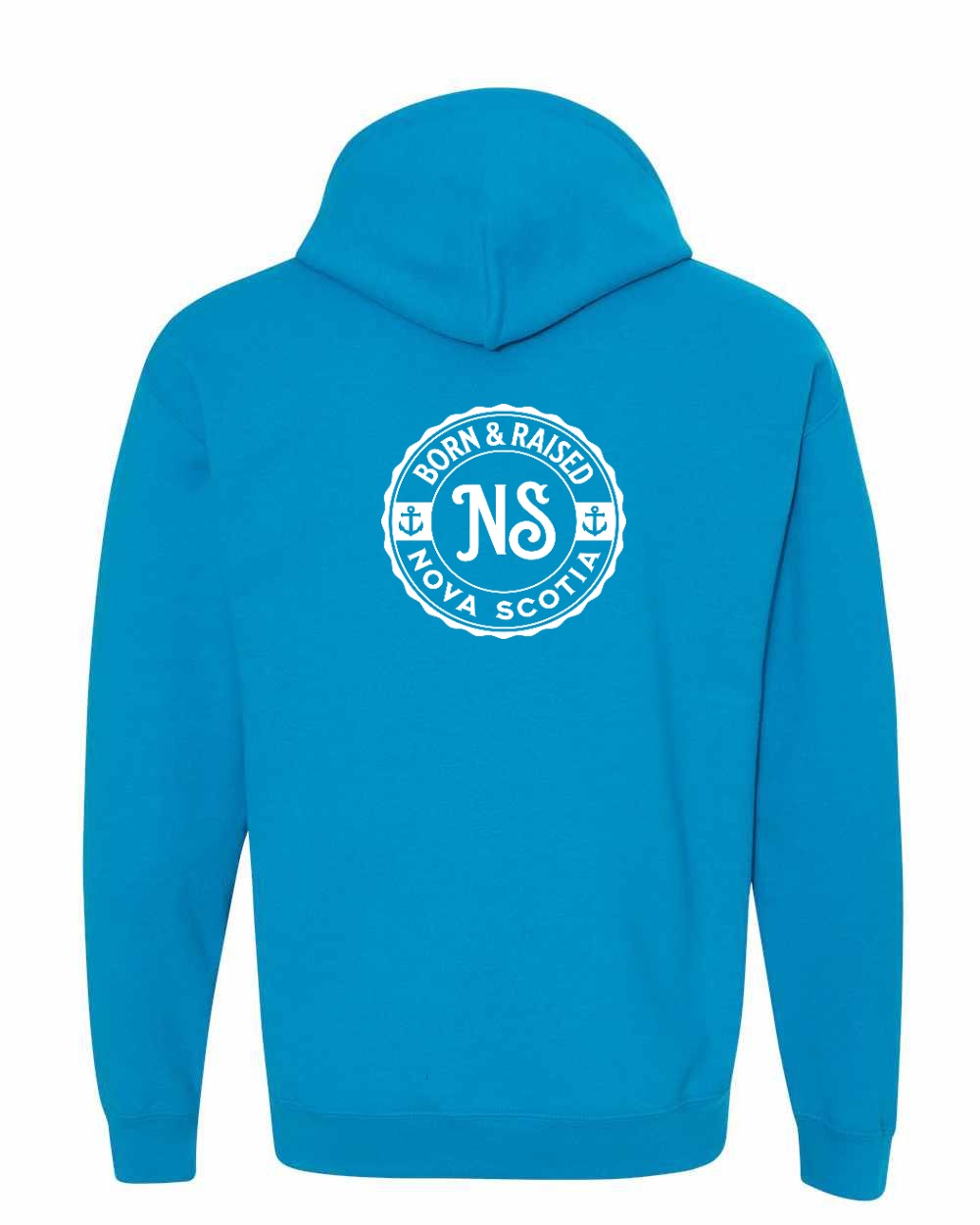 Born & Raised NS Left Chest and Back Pullover Hoodie - Unisex