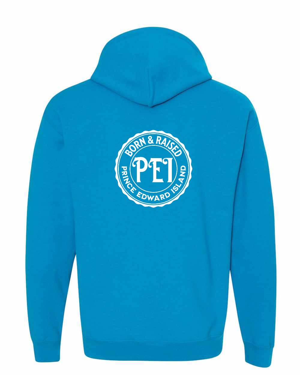 Born & Raised in PEI Left Chest and Back Pullover Hoodie - Unisex
