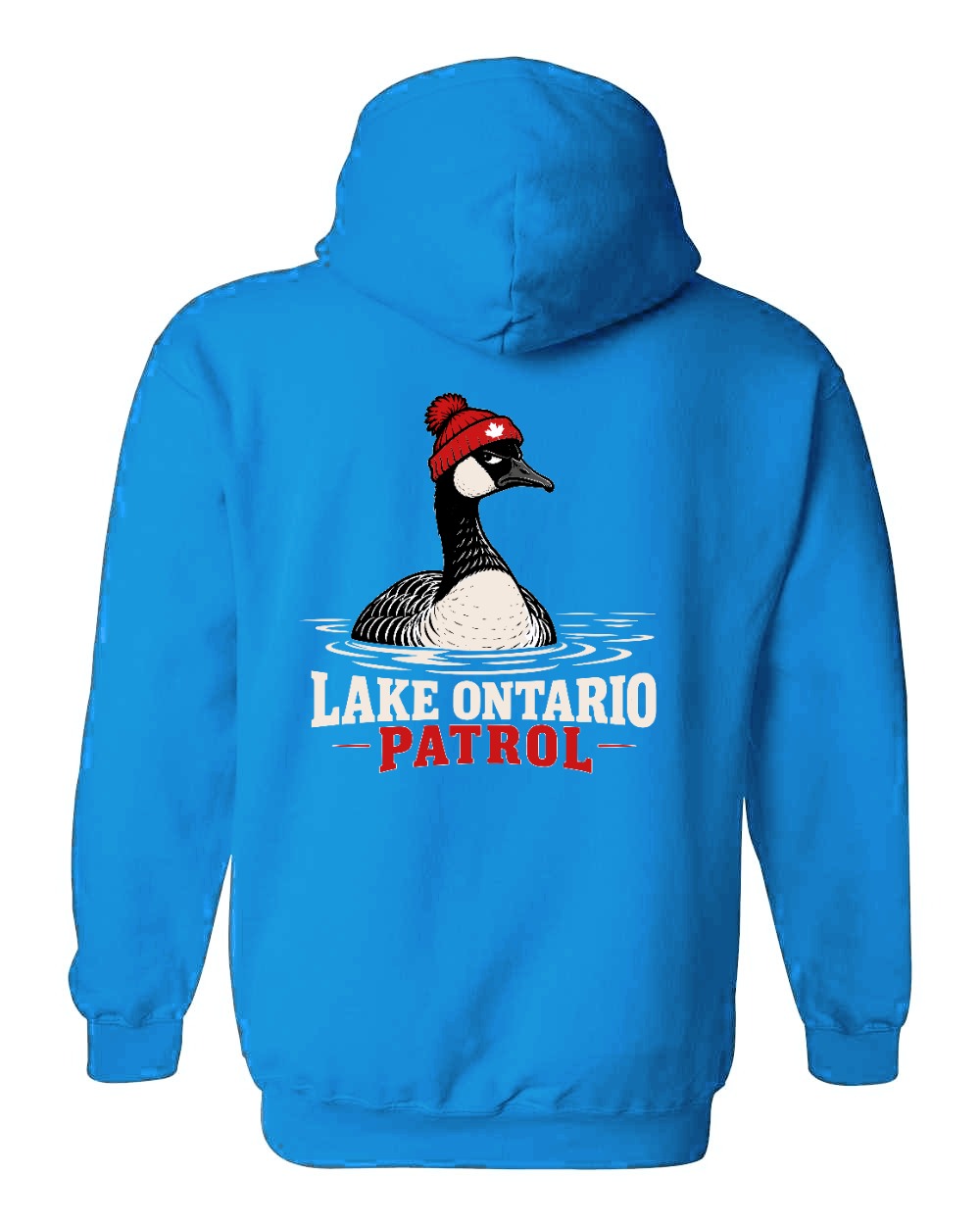 Lake Patrol Left Chest and Back Pullover Hoodie in Sapphire - back