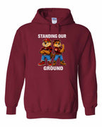 Standing Our Ground Full Front Pullover Hoodie in Cardinal Red