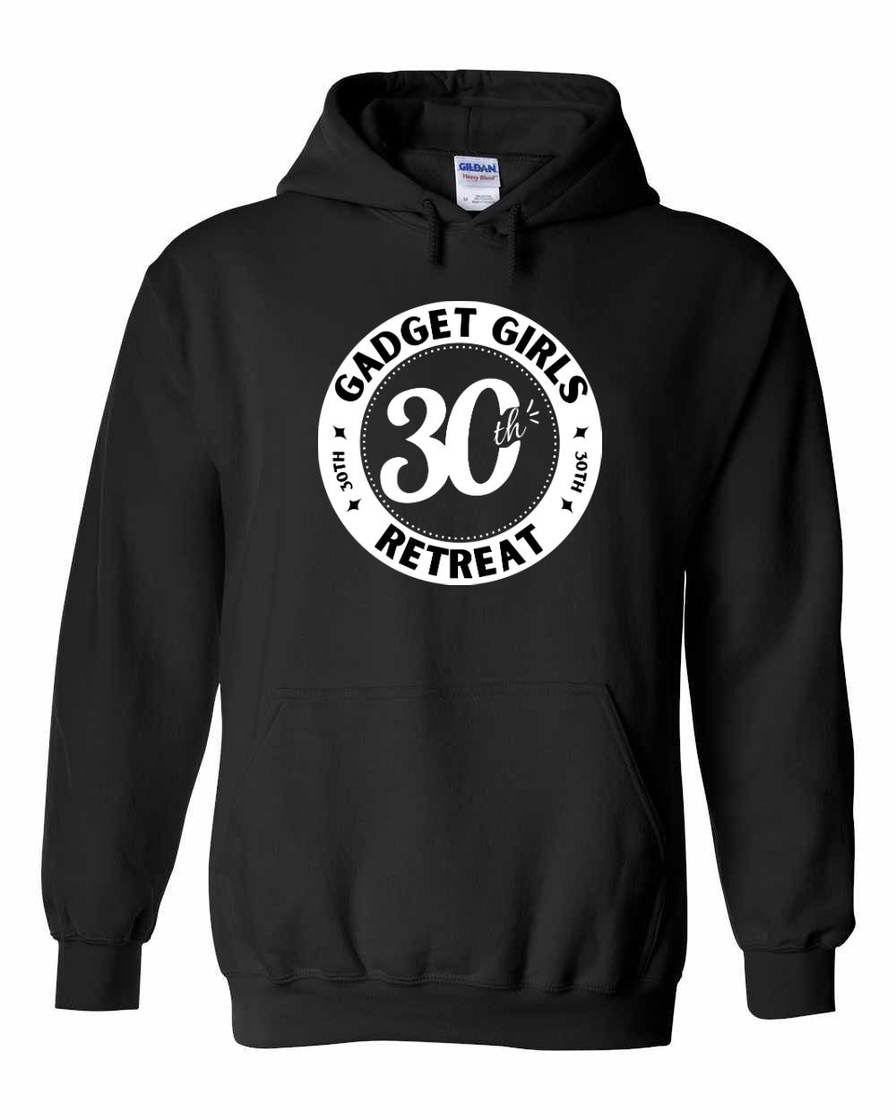 Gadget Girls 30th Retreat Pullover Hoodie White Logo
