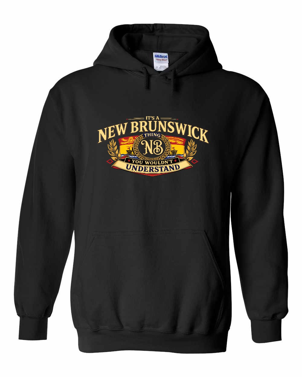 Nb Understand Full Front Pullover Hoodie in Black