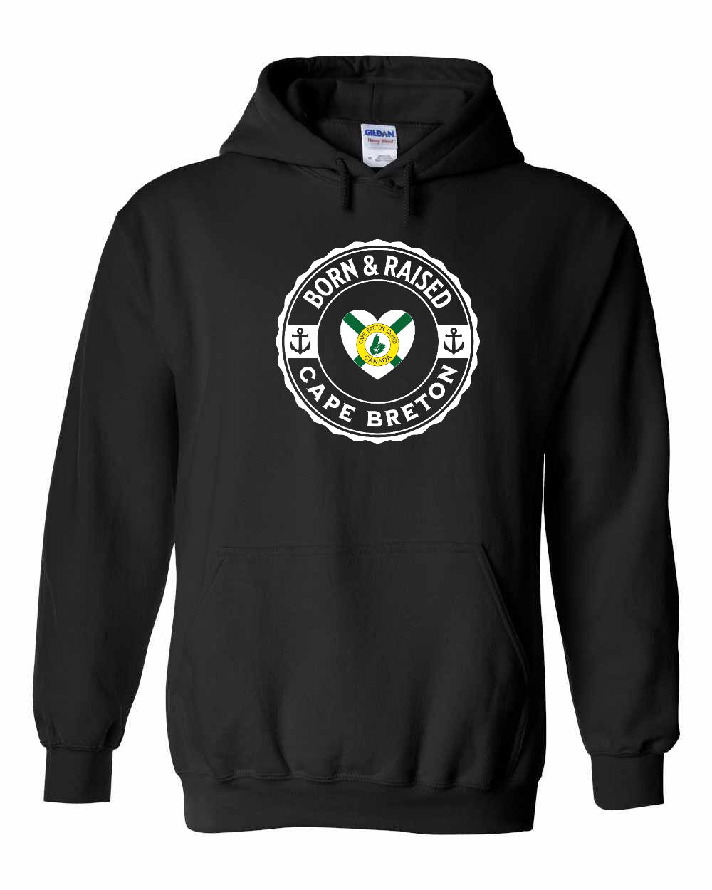 Born and Raised CB Heart Flag Pullover Hoodie - Unisex