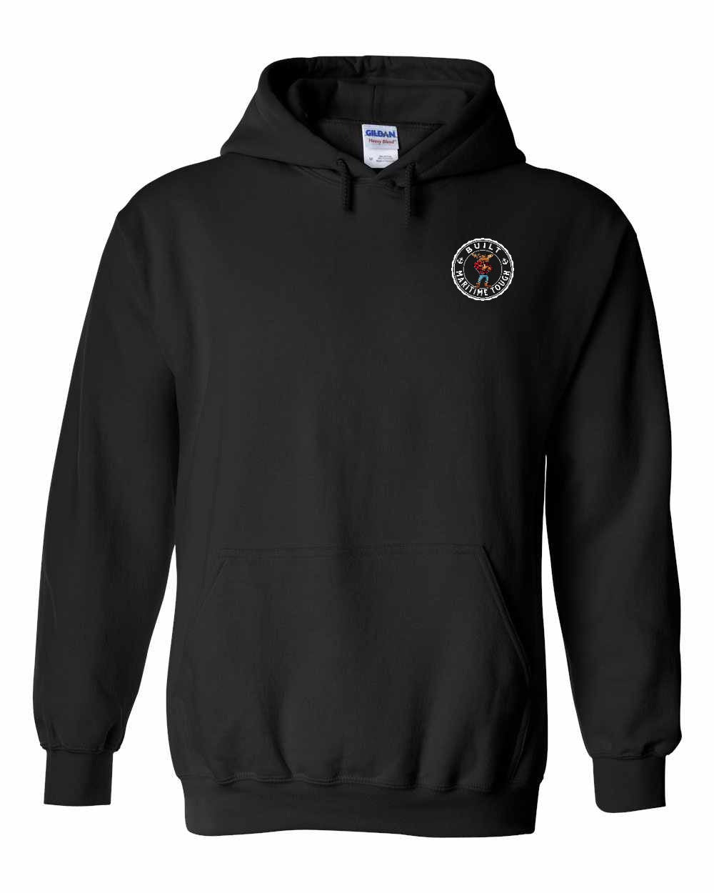 Built Maritime Tough Moose Left Chest & Back Pullover Hoodie - Unisex