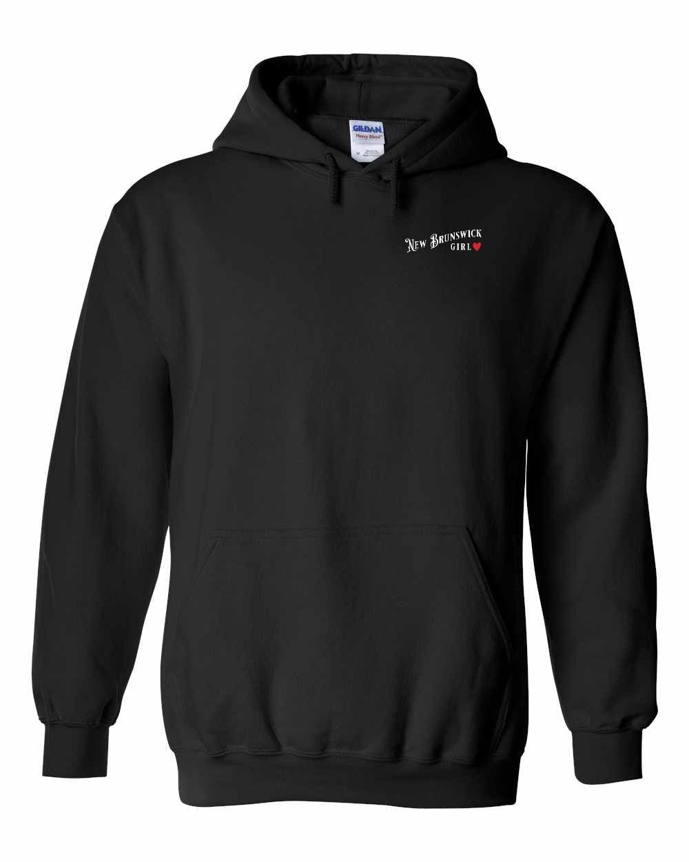 NB Girl red heart Left Chest Pullover Hoodie - Unisex