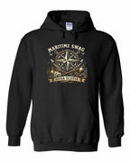 Ms Compass Pullover Hoodie in Black