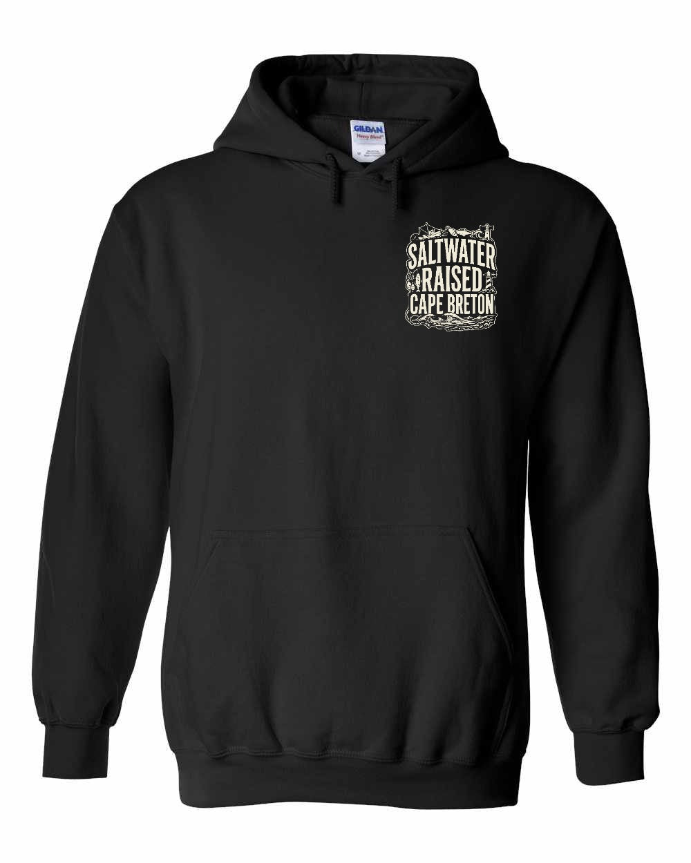 CB Saltwater Raised Folk Left Chest and Back Pullover Hoodie - Unisex