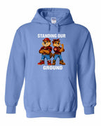 Standing Our Ground Full Front Pullover Hoodie in Carolina Blue