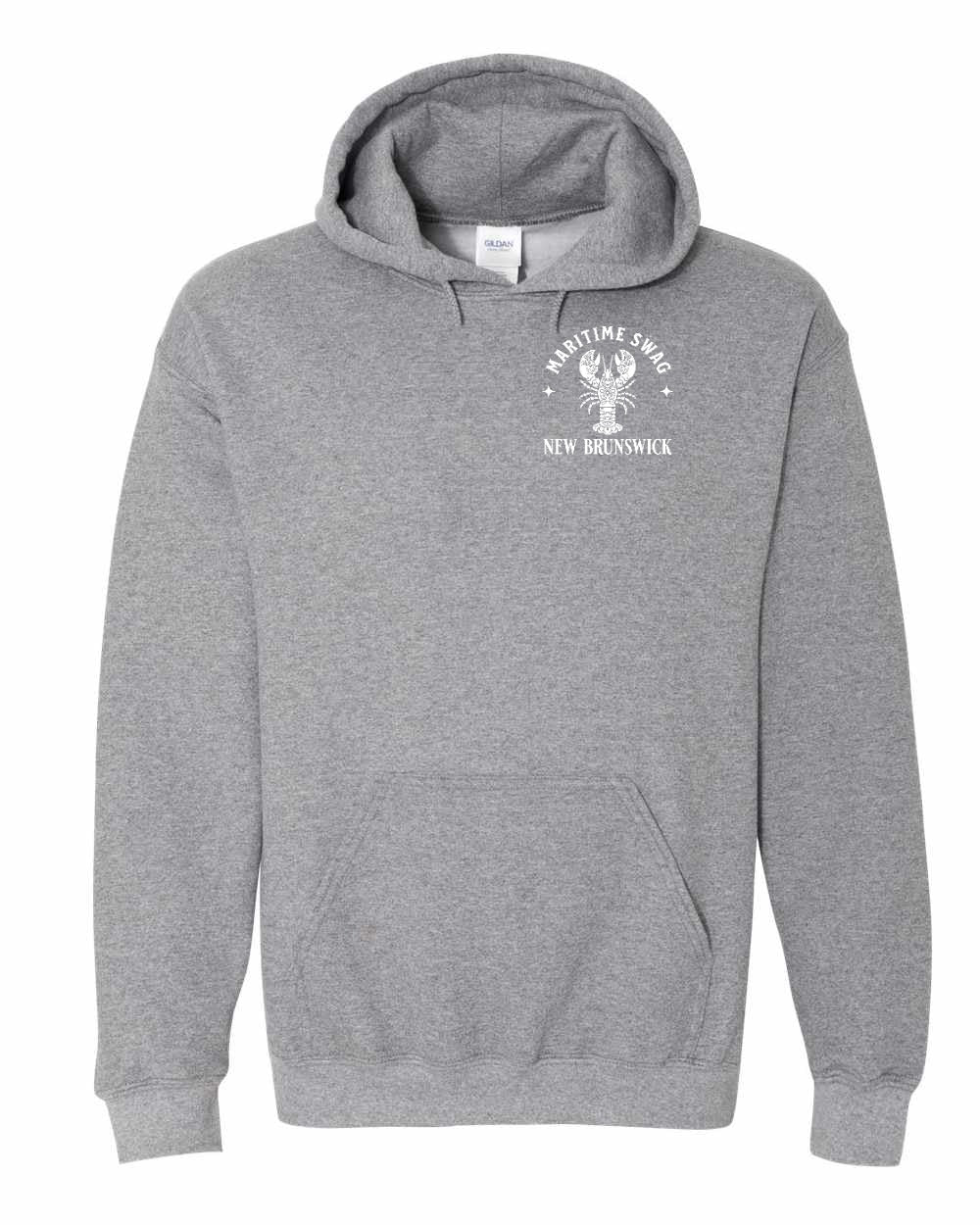 Maritime Swag White Lobster NB Left Chest pullover hoodie - Unisex
