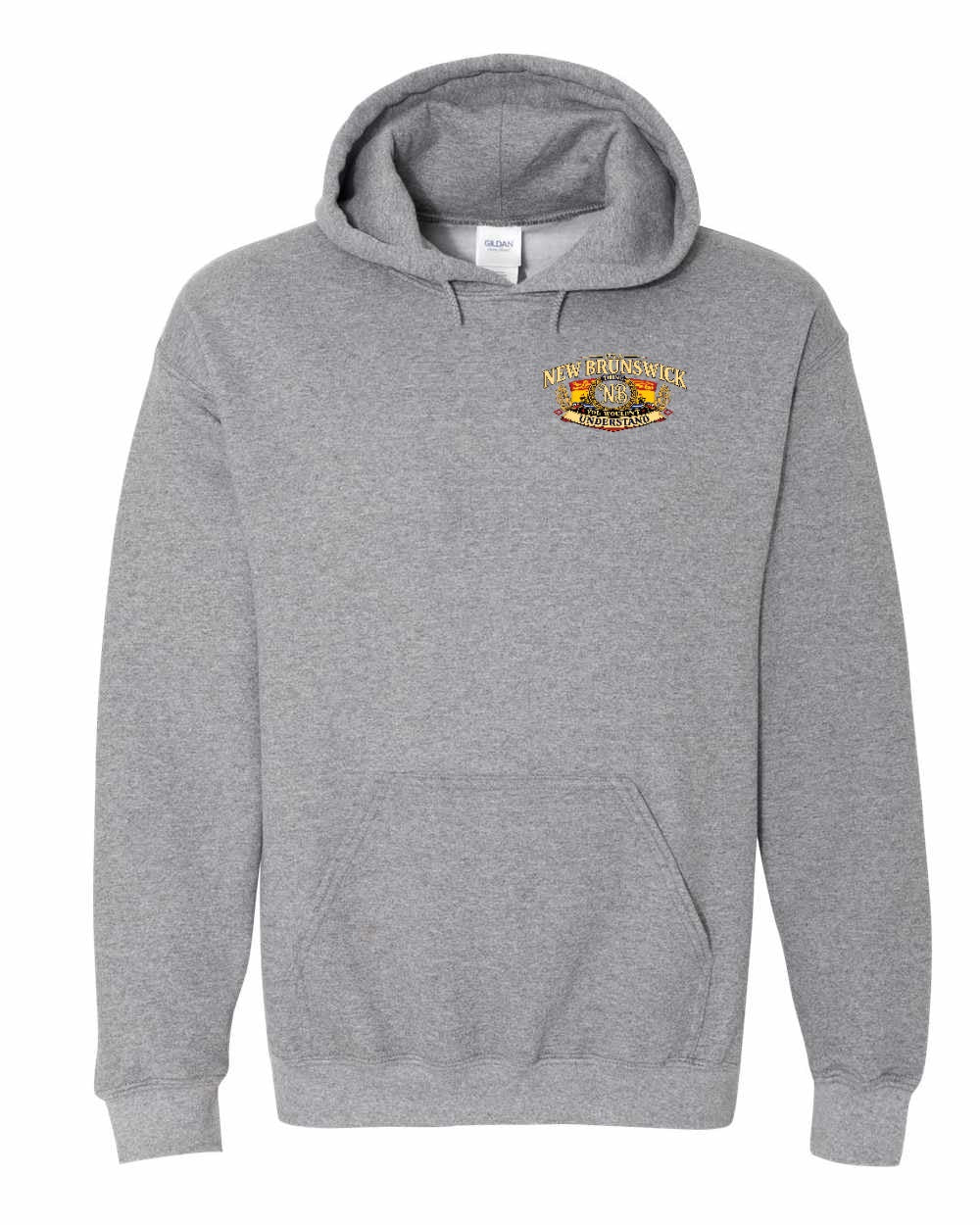 Nb Understand Left Chest and Back Pullover Hoodie in Graphite Heather