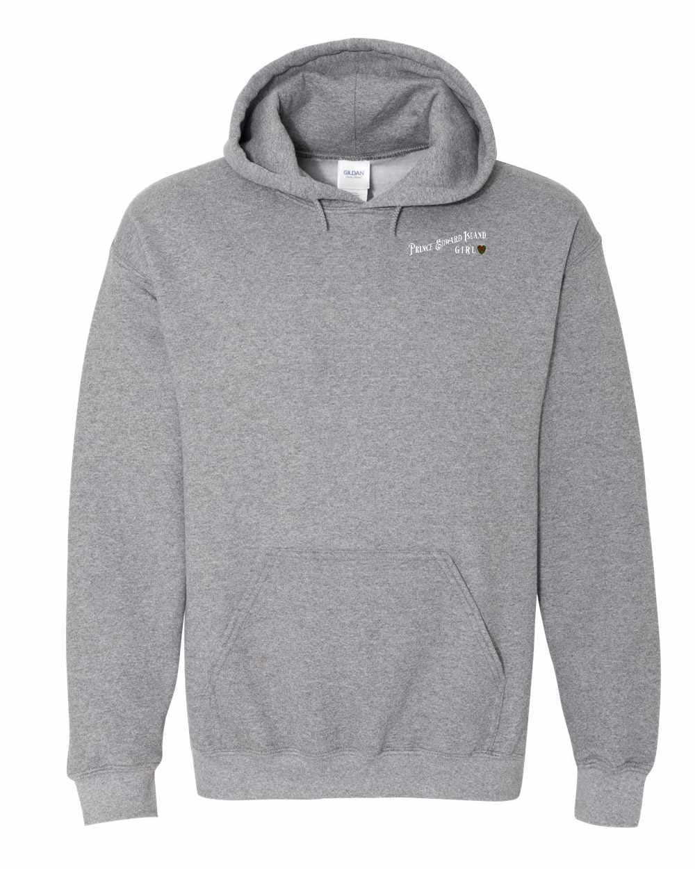 PEI Girl tartan heart Left Chest and Back Pullover Hoodie - Unisex