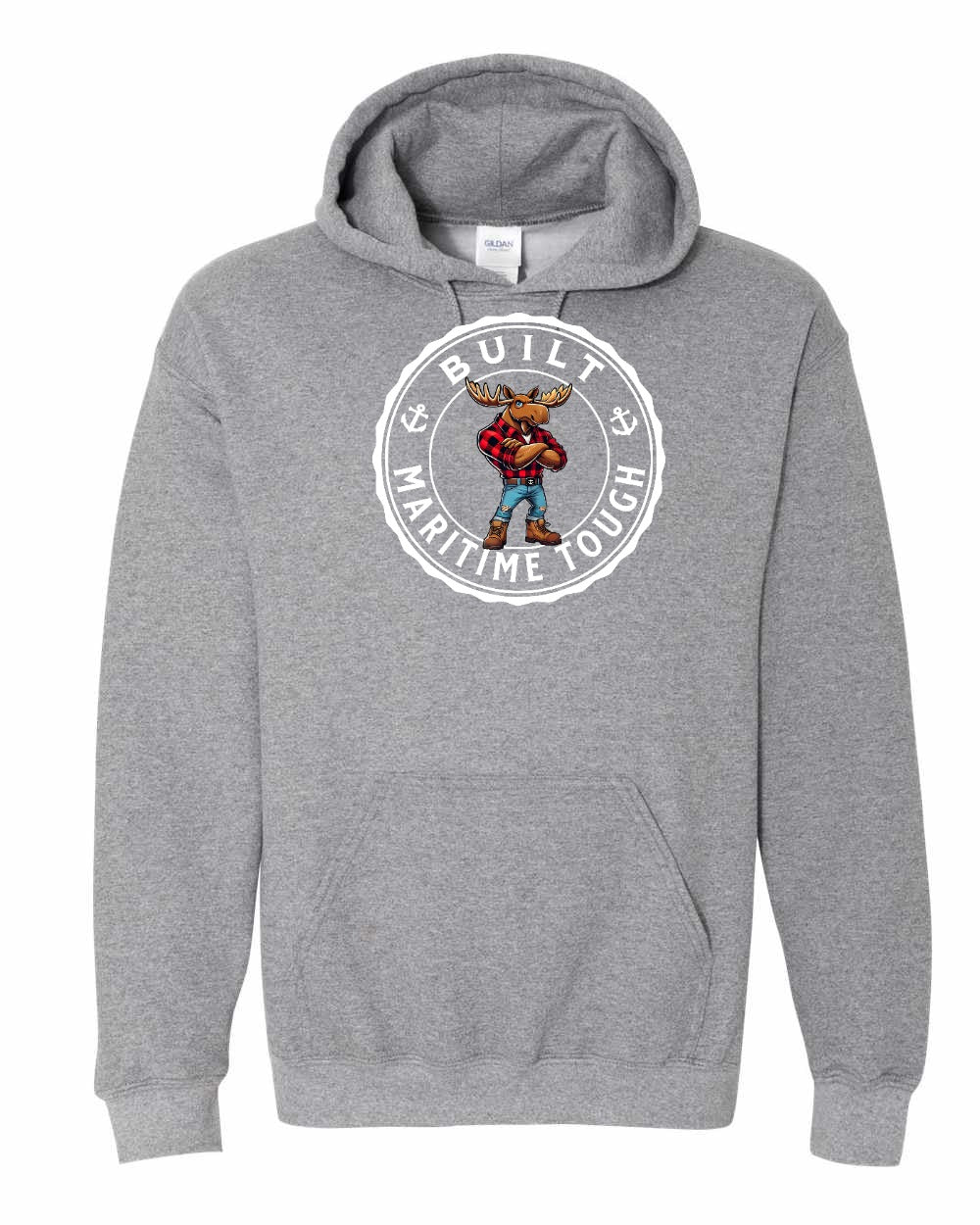 Built Maritime Tough Moose Pullover Hoodie - Unisex