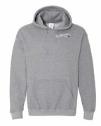 Just a NB girl tartan heart Left Chest and Back pullover hoodie - Unisex