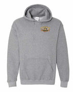 Newfoundland Thing Badge Left Chest and Back Pullover Hoodie in Graphite Heather