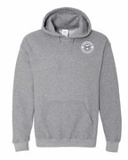 Born and Raised NS Heart Flag Left Chest Pullover Hoodie - Unisex